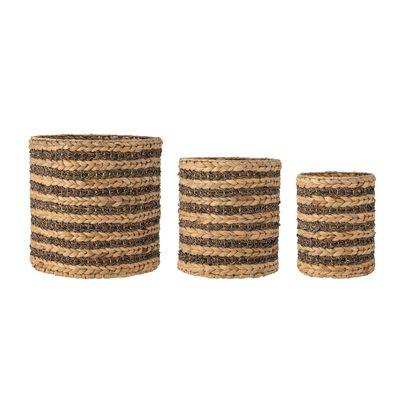 Paniers - Lillja Panier, Marron, Jacinthe d'eau Set of 3 - BLOOMINGVILLE MULTIBRAND HOUSE