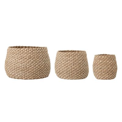Paniers - Malli Panier, Nature, Herbier marin Set of 3 - BLOOMINGVILLE MULTIBRAND HOUSE