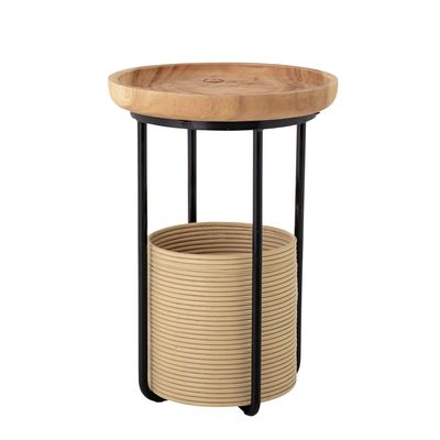 Other tables - Hitti Side Table, Nature, Suar Wood  - BLOOMINGVILLE