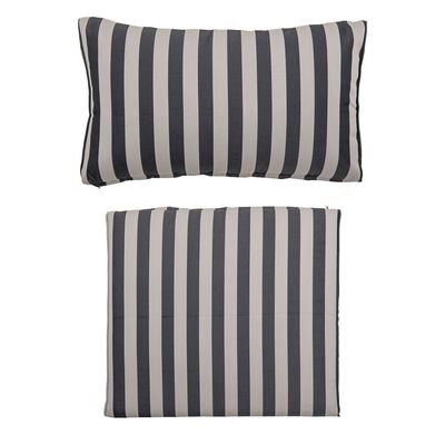 Cushions - Mundo Cushion Cover (No filler), Black, Polyester Set of 2 - BLOOMINGVILLE MULTIBRAND HOUSE