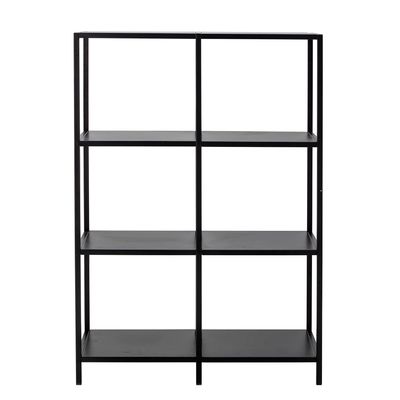 Bookshelves - Valde Bookcase, Black, Metal  - BLOOMINGVILLE