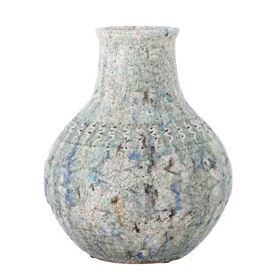 Vases - Niin Deco Vase, Blue, Terracotta  - CREATIVE COLLECTION