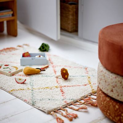 Ottomans - Jo Pouf, Brown, Cotton  - BLOOMINGVILLE MINI