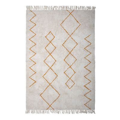 Tapis - Huso Tapis, Jaune, Coton  - BLOOMINGVILLE MULTIBRAND HOUSE