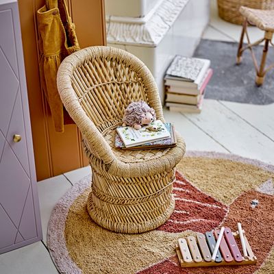 Shopping baskets - Nelle Basket w/Lid, Nature, Water Hyacinth  - BLOOMINGVILLE MINI