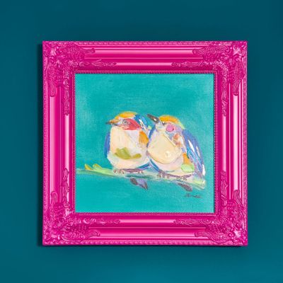 Paintings - Painting Lovebirds - WERNER VOSS