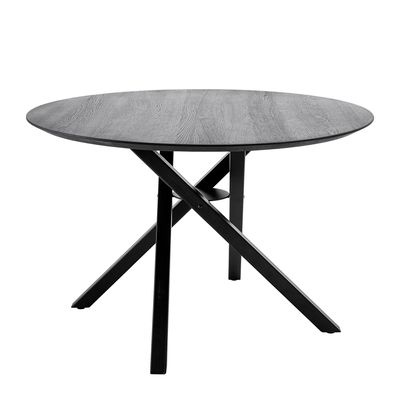 Tables Salle à Manger - Connor Table de salle à manger, Noir, FSC® 100%, Chêne - BLOOMINGVILLE MULTIBRAND HOUSE