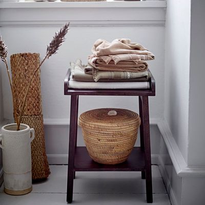 Shopping baskets - Noi Basket w/Lid, Nature, Water Hyacinth Set of 2 - BLOOMINGVILLE MULTIBRAND HOUSE