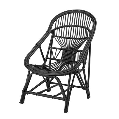 Chaises longues - Joline Chaise de salon, Noir, Canne  - BLOOMINGVILLE MULTIBRAND HOUSE