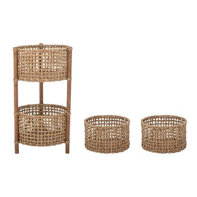 Paniers - Caro Panier, Nature, Herbe de Bankuan Set of 3 - BLOOMINGVILLE MULTIBRAND HOUSE
