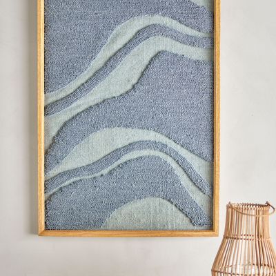 Autres décorations murales - Leven Déco murale, Blue, Laine  - CREATIVE COLLECTION