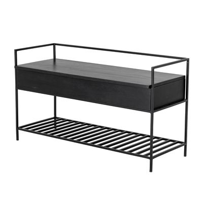 Benches - Abelone Bench, Black, Mango  - BLOOMINGVILLE MULTIBRAND HOUSE