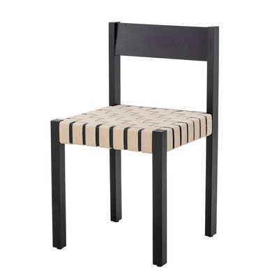Chaises - Maron Chaise de salle à manger, Noir, Bois d'hévéa  - BLOOMINGVILLE MULTIBRAND HOUSE