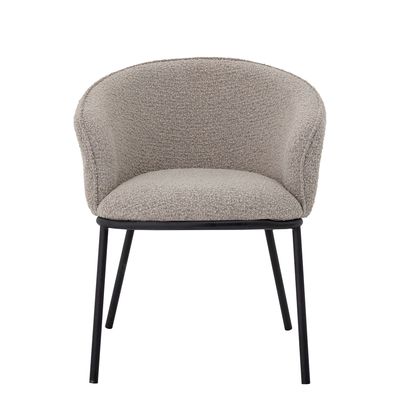Chaises - Cortone Chaise de salle à manger, Gris, Polyester - BLOOMINGVILLE MULTIBRAND HOUSE