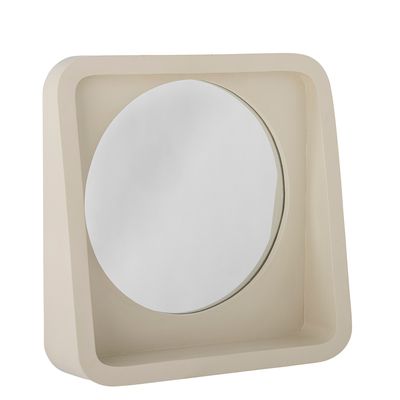 Miroirs - Phoebe Miroir avec étagère, Nature, Polyrésine  - BLOOMINGVILLE