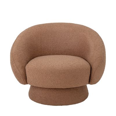 Lounge chairs - Ted Lounge Chair, Brown, Polyester - BLOOMINGVILLE MULTIBRAND HOUSE