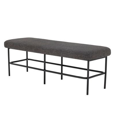 Benches - Farell Bench, Grey, Polyester  - BLOOMINGVILLE MULTIBRAND HOUSE