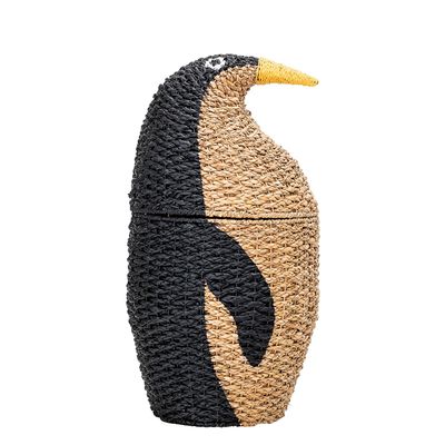 Paniers - Tazia Panier avec couvercle, Noir, Herbe de Bankuan - BLOOMINGVILLE MINI
