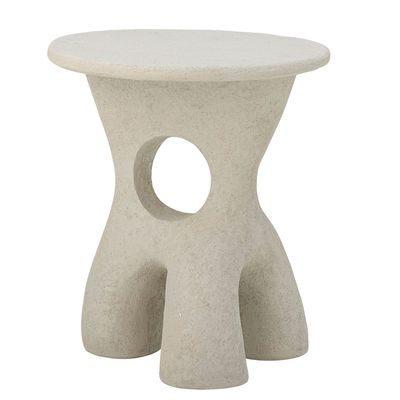 Autres tables  - Amiee Table d'appoint, Blanc, Polyrésine  - BLOOMINGVILLE