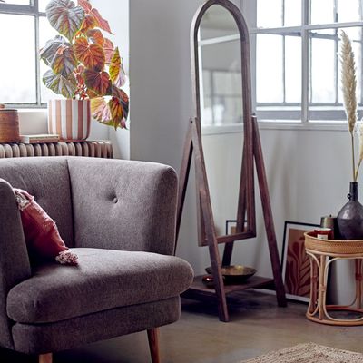 Mirrors - Cathia Floor Mirror, Brown, Mango  - BLOOMINGVILLE MULTIBRAND HOUSE
