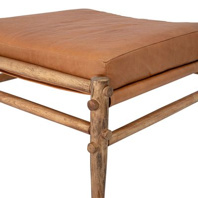Stools - Aysia Stool, Nature, Leather  - BLOOMINGVILLE MULTIBRAND HOUSE