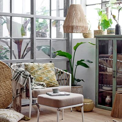 Lounge chairs - Cia Lounge Chair, White, Metal  - CREATIVE COLLECTION