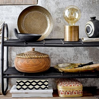 Etagères - Zigge Tablette, Noir, Canne  - BLOOMINGVILLE MULTIBRAND HOUSE