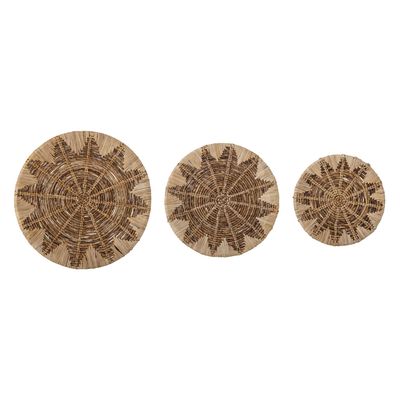 Other wall decoration - Sonna Wall Decor, Brown, Banana Leaf Set of 3 - BLOOMINGVILLE