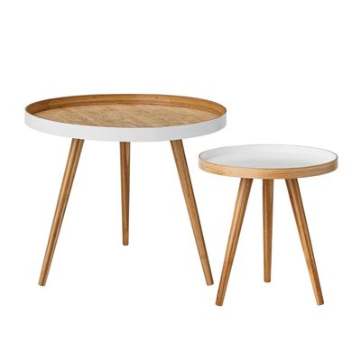Tables basses - Cappuccino Table basse, Blanc, Bambou Set of 2 - BLOOMINGVILLE MULTIBRAND HOUSE
