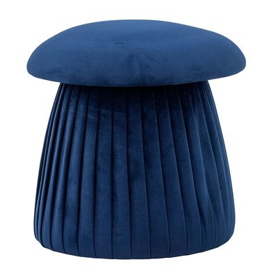Ottomans - Roberta Pouf, Blue, Recycled Polyester  - BLOOMINGVILLE
