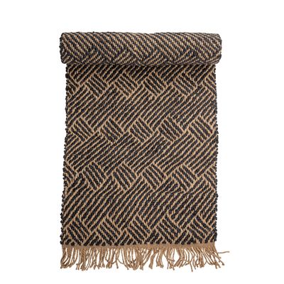 Tapis - Aby Tapis, Noir, Jute  - BLOOMINGVILLE