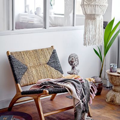 Lounge chairs - Grant Lounge Chair, Black, Teak  - CREATIVE COLLECTION