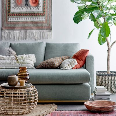 Shopping baskets - Ova Basket, Black, Abaca Set of 2 - BLOOMINGVILLE MULTIBRAND HOUSE