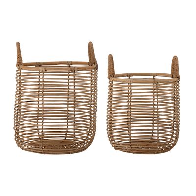 Shopping baskets - Lyng Basket, Nature, Rattan Set of 2 - BLOOMINGVILLE