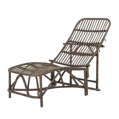 Lounge chairs - Dione Deck Chair, Brown, Rattan  - BLOOMINGVILLE