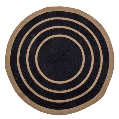 Rugs - Lune Rug, Black, Seagrass  - BLOOMINGVILLE