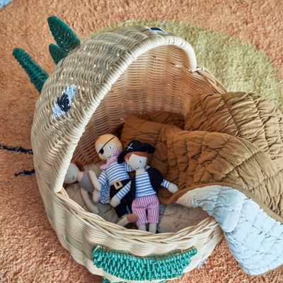 Shopping baskets - Eddi Basket, Nature, Rattan  - BLOOMINGVILLE MINI