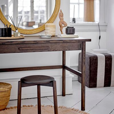 Ottomans - Flint Pouf, Brown, Polyester  - BLOOMINGVILLE MULTIBRAND HOUSE