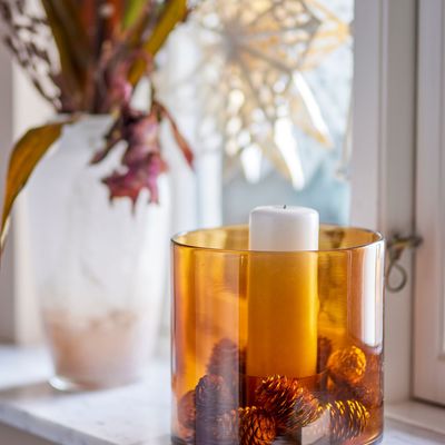 Candlesticks and candle holders - Kahlah Candle Holder, Brown, Recycled Glass  - BLOOMINGVILLE MULTIBRAND HOUSE