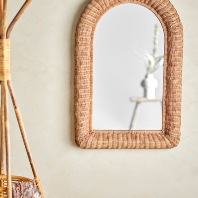 Mirrors - Maleen Wall Mirror, Nature, Rattan  - BLOOMINGVILLE MULTIBRAND HOUSE