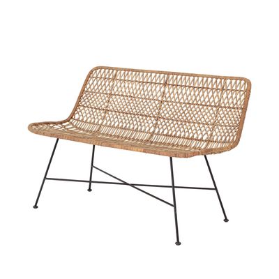 Benches - Hallie Bench, Nature, Rattan  - BLOOMINGVILLE MULTIBRAND HOUSE