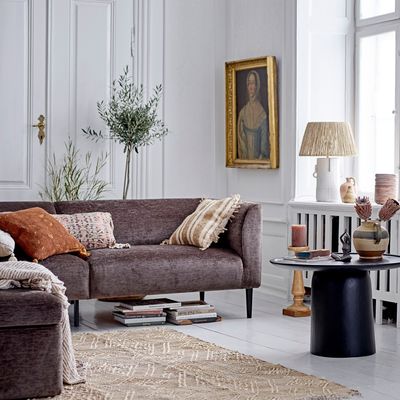 Ottomans - Lanna Pouf, Brown, FSC® Mix , Polyester  - BLOOMINGVILLE MULTIBRAND HOUSE