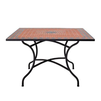 Dining Tables - Hellen Dining Table, Red, Stone  - CREATIVE COLLECTION