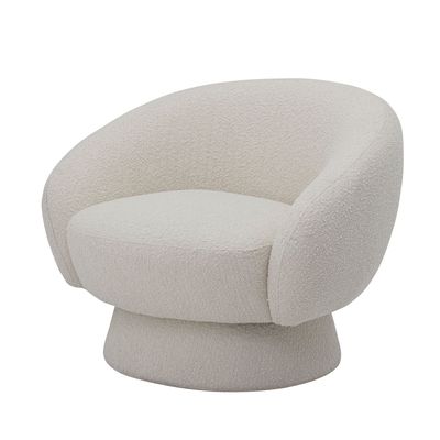 Lounge chairs - Ted Lounge Chair, White, Polyester  - BLOOMINGVILLE