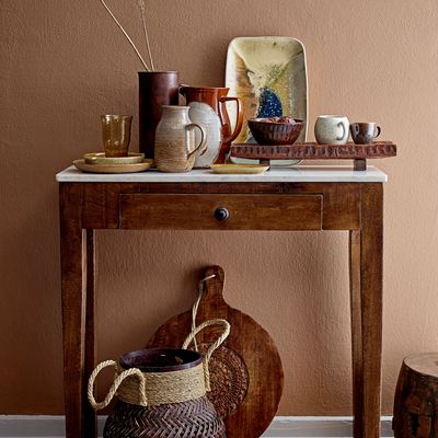 Other tables - Hauge Console Table, Brown, Marble  - CREATIVE COLLECTION