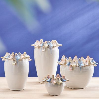 Vases - Vase with birds - WERNER VOSS