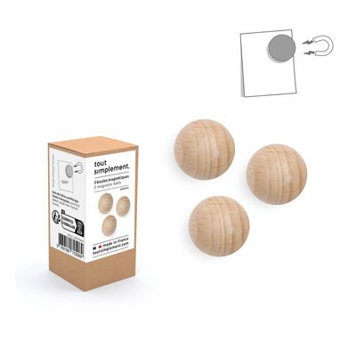 Design objects - Box of 3 wooden magnetic balls - TOUT SIMPLEMENT,
