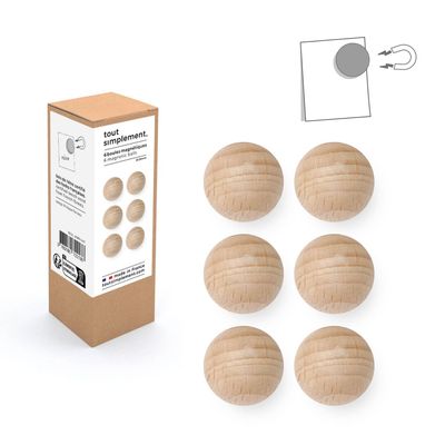 Design objects - Box of 6 wooden magnetic balls - TOUT SIMPLEMENT,