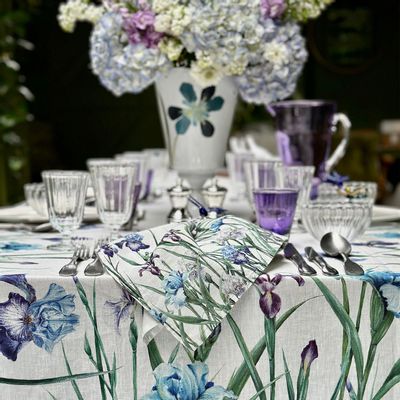 Linge de table textile - Nappe en lin Iris - SUMMERILL AND BISHOP