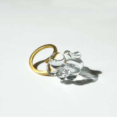 Gifts - Drops Collection Artisan Murano Glass Adjustable Ring - CHAMA NAVARRO